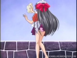 Cute Hentai Teen Chick In An Act Of Sexual Servitude
