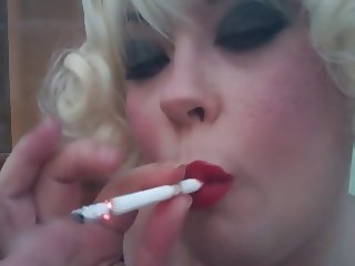 Tina Smoking A Eve 120 Cigarette - Dangles Fetish Domme