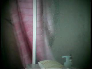 Visiting friend L showers hidden cam